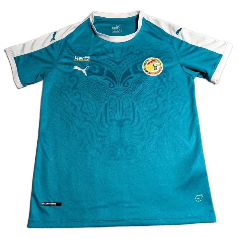 Puma Senegal 2018 World Cup Training Jersey Mens M Blue Lion Soccer Shirt